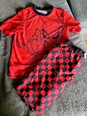 Spiderman Kids Swim Set - Red & Black. Size 14/16